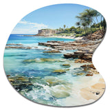 Beach Photo Tropical Paradise III - Asymmetric Metal Wall Art