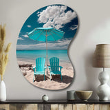 Beach Sandy Escape Chairs - Asymmetric Metal Wall Art