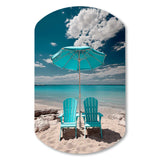 Beach Sandy Escape Chairs - Asymmetric Metal Wall Art