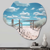 Beach Seascape Dreams Path I - Asymmetric Metal Wall Art