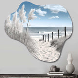 Beach Seascape Dreams Path II - Asymmetric Metal Wall Art