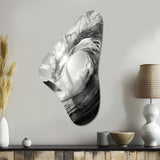 Black And White Wave Photo I - Asymmetric Metal Wall Art