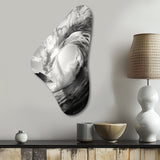 Black And White Wave Photo I - Asymmetric Metal Wall Art