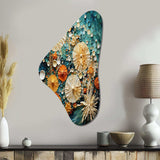 Beach Tidepool Symphony Pointillism II - Asymmetric Metal Wall Art