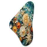 Beach Tidepool Symphony Pointillism II - Asymmetric Metal Wall Art