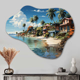 Beach Tropical Vibes - Asymmetric Metal Wall Art