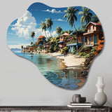 Beach Tropical Vibes - Asymmetric Metal Wall Art