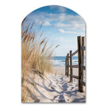 Tranquility Path To Dune Beach III - Asymmetric Metal Wall Art