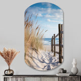 Tranquility Path To Dune Beach III - Asymmetric Metal Wall Art