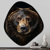 Bear Majestic Selfy I - Asymmetric Metal Wall Art