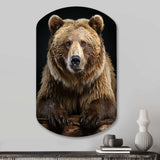 Bear Majestic Selfy III - Asymmetric Metal Wall Art