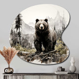 Bear Wild Majesty II - Asymmetric Metal Wall Art