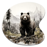 Bear Wild Majesty II - Asymmetric Metal Wall Art