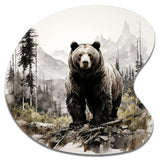 Bear Wild Majesty II - Asymmetric Metal Wall Art