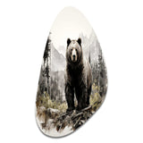 Bear Wild Majesty II - Asymmetric Metal Wall Art