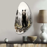 Bear Wild Majesty II - Asymmetric Metal Wall Art