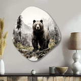 Bear Wild Majesty II - Asymmetric Metal Wall Art