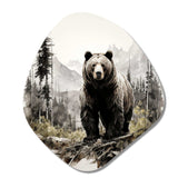 Bear Wild Majesty II - Asymmetric Metal Wall Art