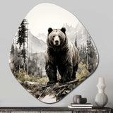 Bear Wild Majesty II - Asymmetric Metal Wall Art