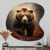 Bear Wild Majesty Bear I - Asymmetric Metal Wall Art