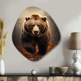 Bear Wild Majesty Bear I - Asymmetric Metal Wall Art