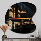 Billard Shadows In Motion II - Asymmetric Metal Wall Art