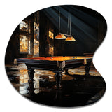 Billard Shadows In Motion II - Asymmetric Metal Wall Art