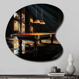 Billard Shadows In Motion II - Asymmetric Metal Wall Art