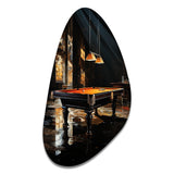 Billard Shadows In Motion II - Asymmetric Metal Wall Art