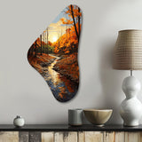 Birch Woods Autumn Sonata I - Asymmetric Metal Wall Art