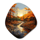 Birch Woods Autumn Sonata I - Asymmetric Metal Wall Art