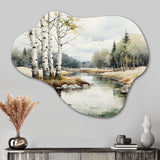 Birch Woods Birch Haven - Asymmetric Metal Wall Art