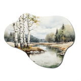 Birch Woods Birch Haven - Asymmetric Metal Wall Art