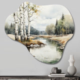 Birch Woods Birch Haven - Asymmetric Metal Wall Art