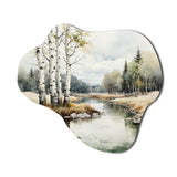 Birch Woods Birch Haven - Asymmetric Metal Wall Art