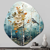 Birch Woods Enchanted Forest II - Asymmetric Metal Wall Art