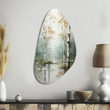 Birch Woods Ethereal Elegance IV - Asymmetric Metal Wall Art