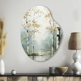 Birch Woods Ethereal Elegance IV - Asymmetric Metal Wall Art