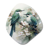 Bird Serenade Of Feathers I - Asymmetric Metal Wall Art