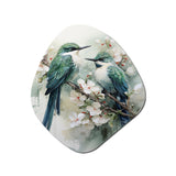 Bird Serenade Of Feathers I - Asymmetric Metal Wall Art