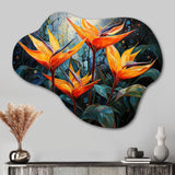 Birds Of Paradise Paradise IV - Asymmetric Metal Wall Art