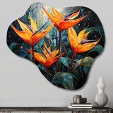 Birds Of Paradise Paradise IV - Asymmetric Metal Wall Art