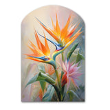 Birds Of Paradise Romantic IV - Asymmetric Metal Wall Art