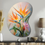 Birds Of Paradise Romantic IV - Asymmetric Metal Wall Art