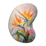 Birds Of Paradise Romantic IV - Asymmetric Metal Wall Art