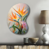 Birds Of Paradise Romantic IV - Asymmetric Metal Wall Art