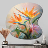 Birds Of Paradise Romantic IV - Asymmetric Metal Wall Art