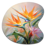 Birds Of Paradise Romantic IV - Asymmetric Metal Wall Art