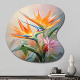 Birds Of Paradise Romantic IV - Asymmetric Metal Wall Art