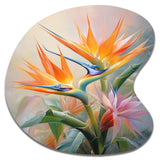 Birds Of Paradise Romantic IV - Asymmetric Metal Wall Art